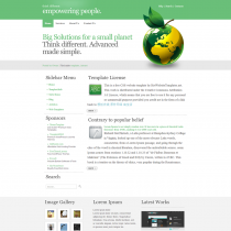 绿色地球环保企业博客模板