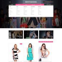粉色时尚时装秀购物网站模板