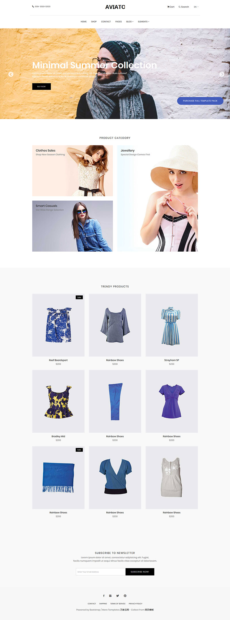 服装shop外贸电子商务网站模板