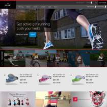 精品宽屏运动鞋网上商城整站网站模板