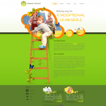 绿色的儿童幼儿园学校网站模板