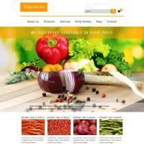 响应式鲜艳黄色新鲜果蔬销售网站模板