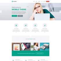  Bootstrap绿色企业网站模板 - mobilz 