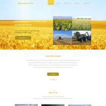 单页黄色响应式金色稻田HTML5农业模板