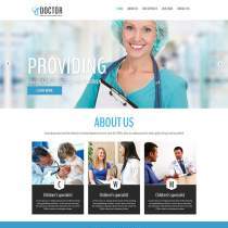 蓝色美容整形医院响应式单页企业官网模板