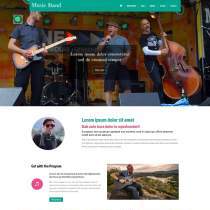 绿色响应式音乐演唱会企业网站模板