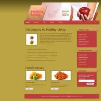 淡黄色果蔬类企业网站模板