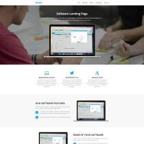  Bootstrap蓝色UI框架 响应式企业网站模板 - boxer 
