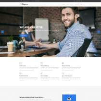  Bootstrap蓝色宽屏家居企业网站模板 - Bizpro 