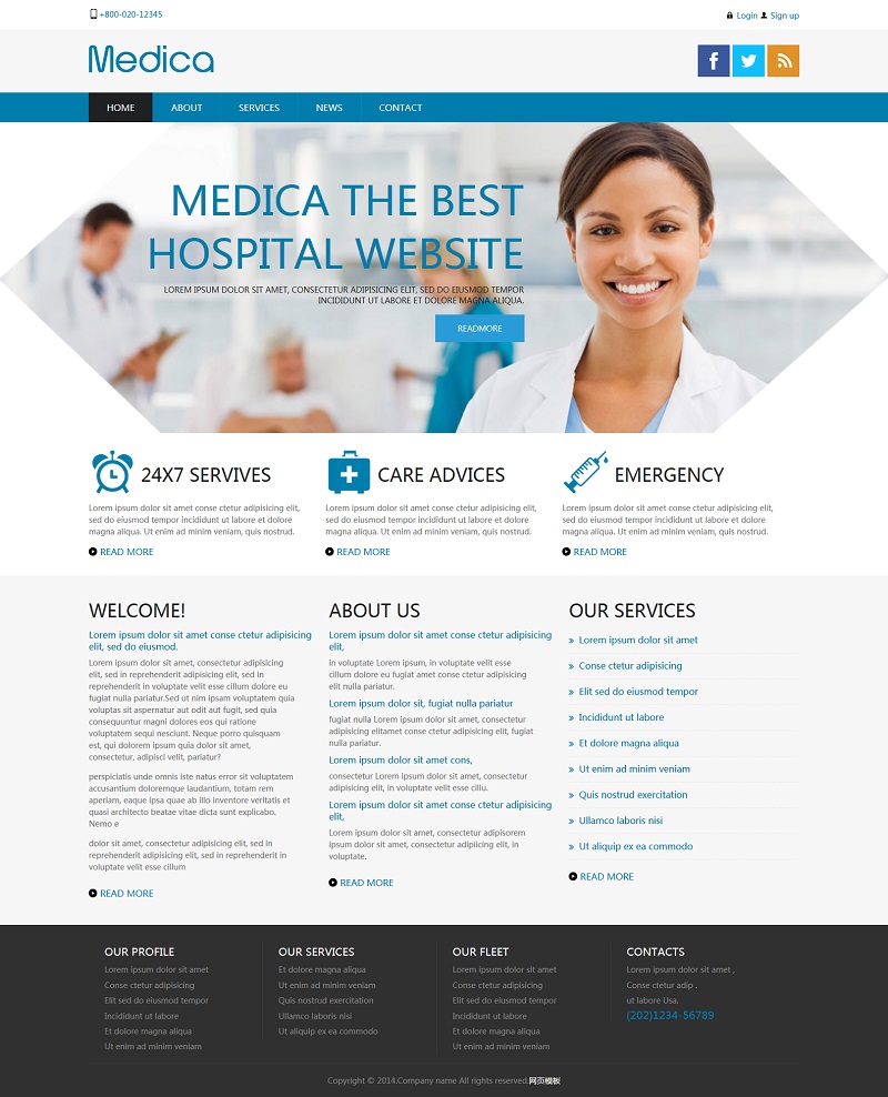 Medica医院医疗机构HTML模板