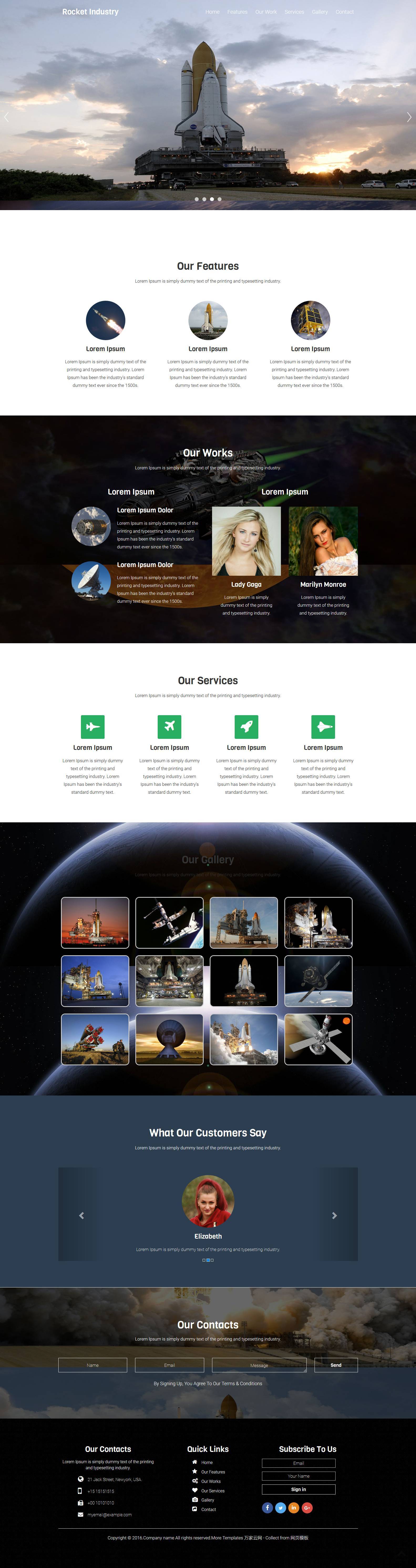 Space国际空间站项目展示网站模板
