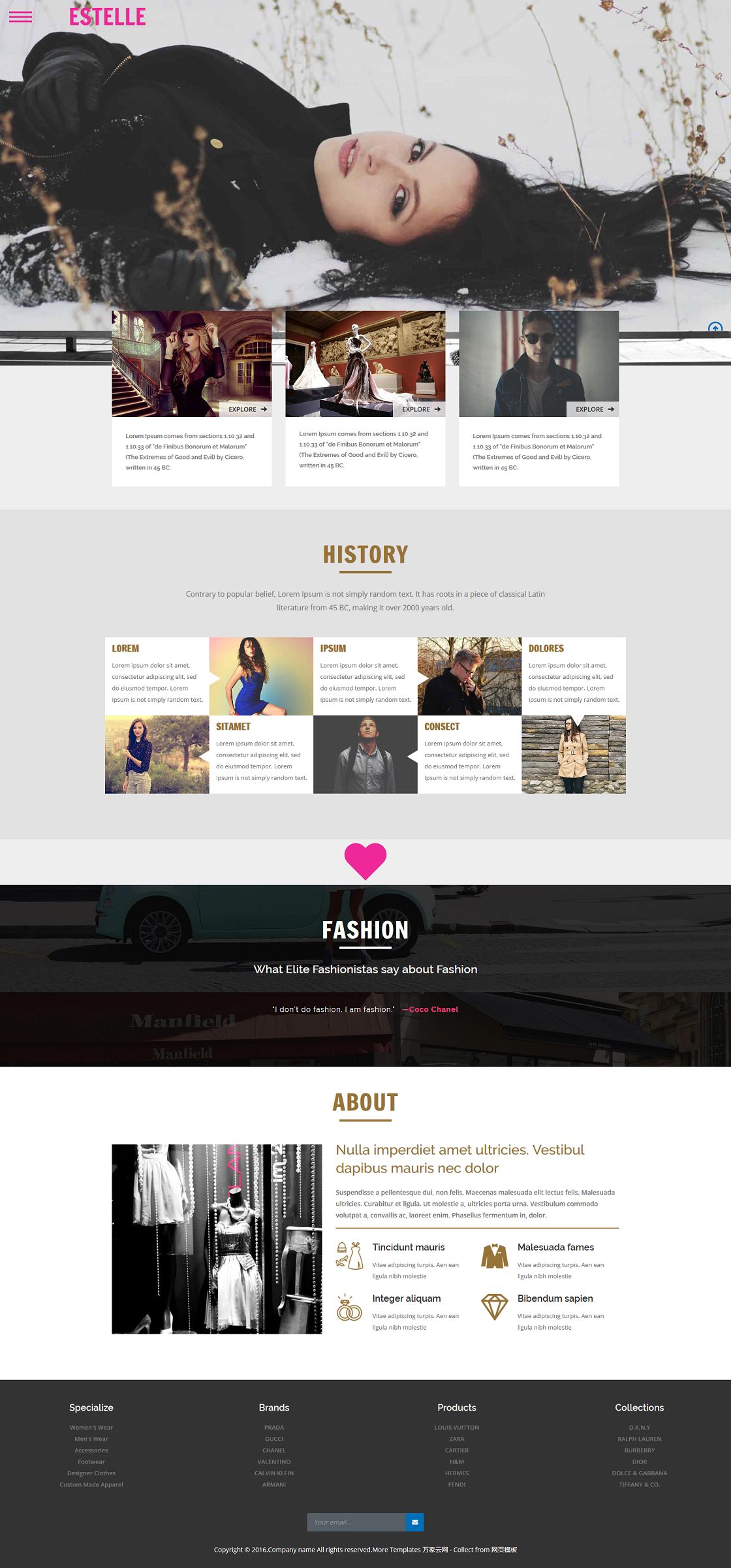 FASHION时装设计公司网站模板