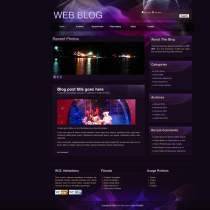 暗紫色博客模板