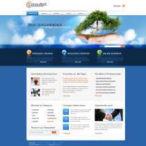 白云蓝天漂亮的环保企业网站模板