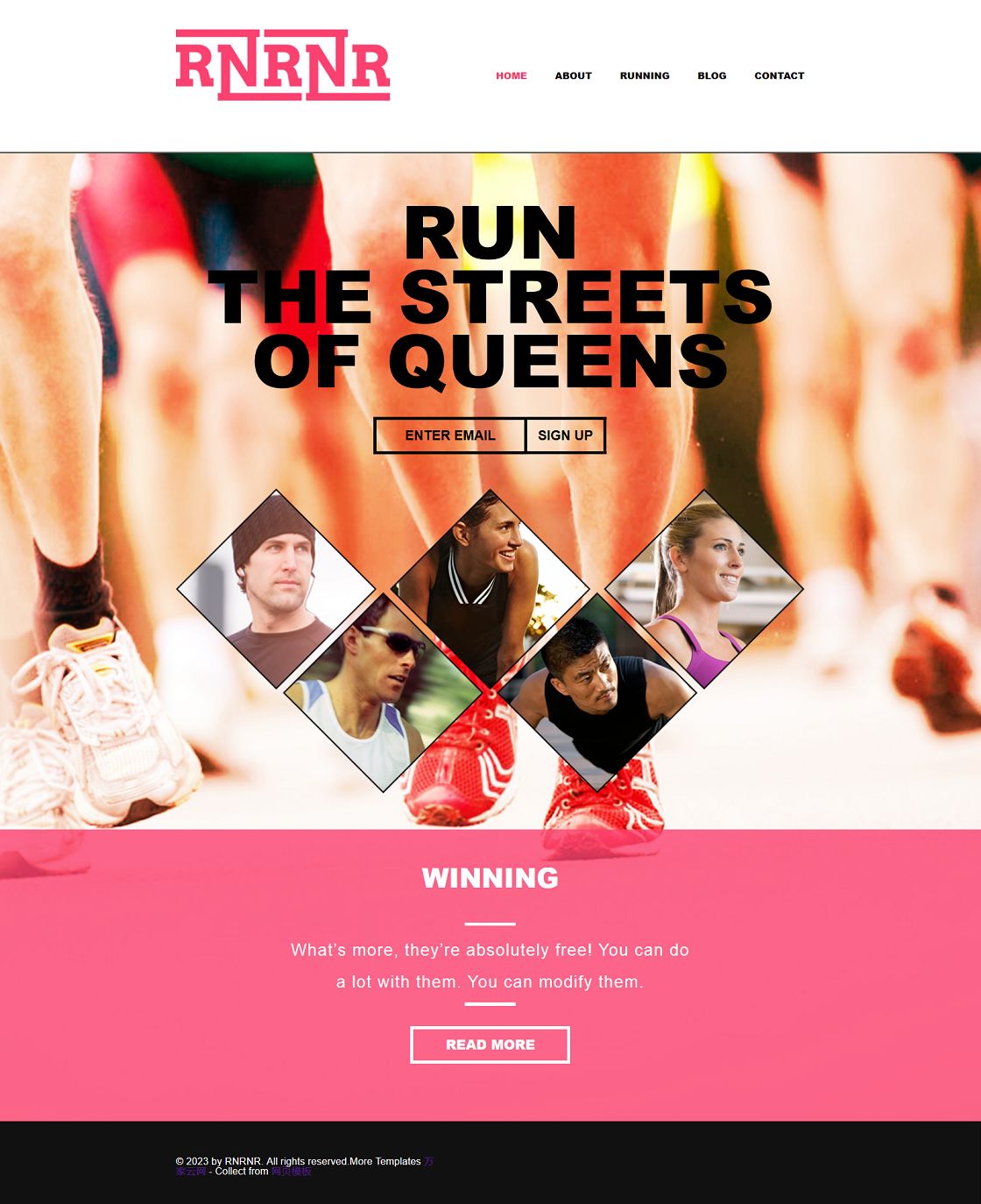 Running跑步健身俱乐部个性网站模板