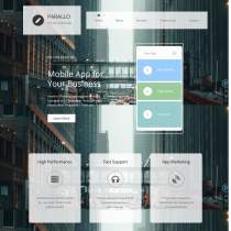 扁平化Mobile App响应式网站模板