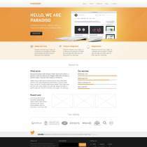 橙色背景网站设计企业官网模板下载