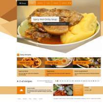 橙色简洁外卖送餐网店html5模板