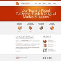 橙色大气商业金融机构企业网站模板