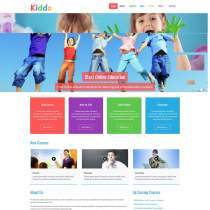彩色设计儿童画室培训机构网站模板【精品】