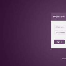 简单的Login Form登录页html模板