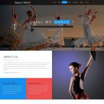 大气扁平化舞蹈培训学校网站模板