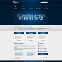 大气质感蓝色商务投资咨询企业网站模板