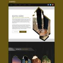个性设计棕色牛仔服装企业网站模板