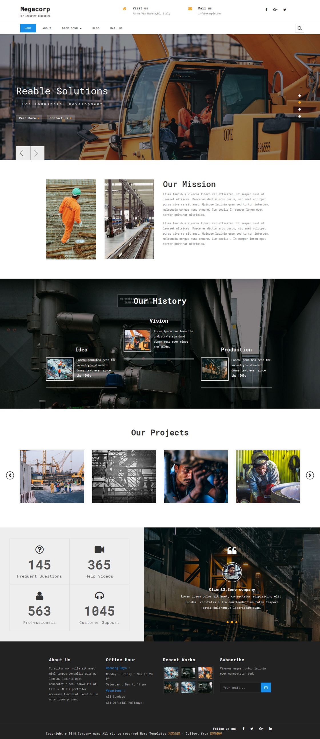钢铁集团重工业企业响应式模板