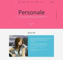 粉色扁平化UI设计个人web博客模板下载