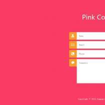 粉色在线留言板css模板