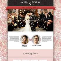 粉色花纹背景婚庆公司企业网站模板