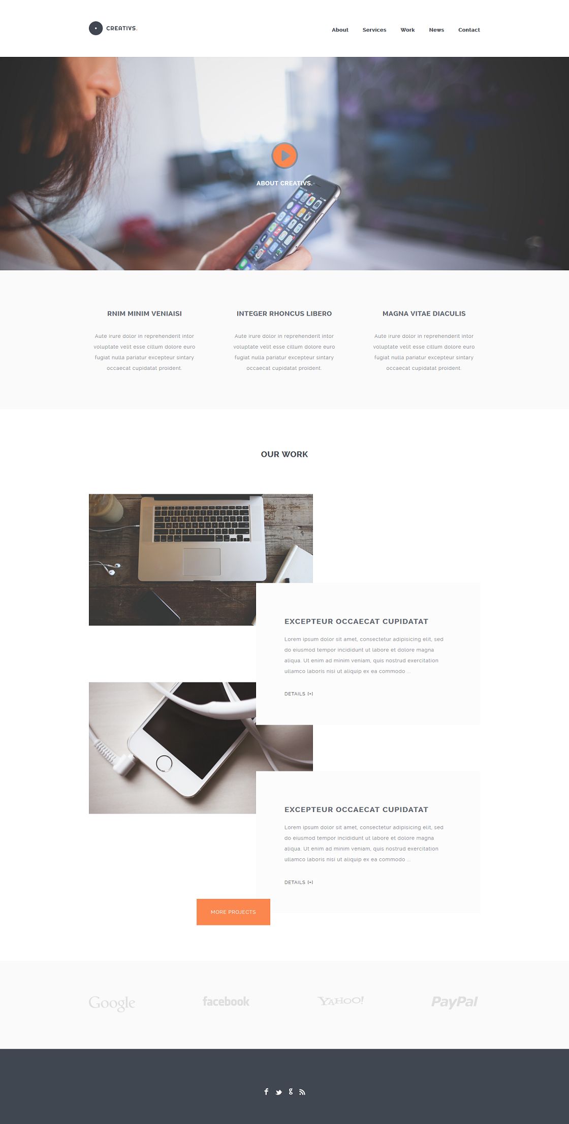 简洁设计公司作品案例企业网站模板