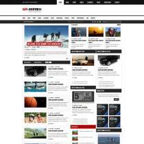 宽屏黑色的新闻杂志门户html5网站模板
