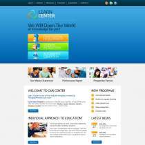 蓝色全球化商业html5企业网页模板
