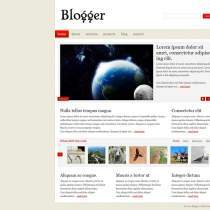 红色清爽简洁标准的个人博客网站模板