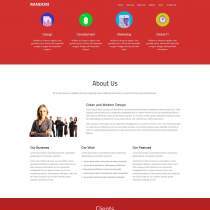 红色金融分析师企业网站模板