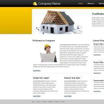黄色大气的建筑工地企业网站模板