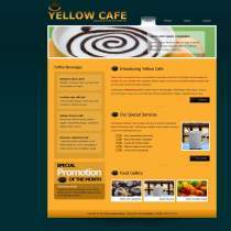 黄色精致的咖啡企业网站