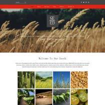 红色导航农业农产品企业网站响应式模板