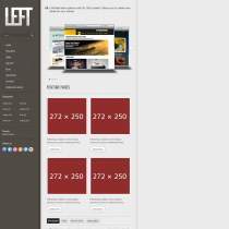 灰色居左简洁大气的左右栏特色HTML5网站模板