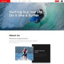 海上冲浪旅游项目介绍展示网页模板