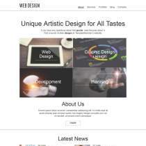 极简设计风web design企业网站模板