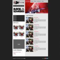 红黑系摇滚音乐乐队官网网站模板