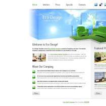 绿色家居体验馆商务网页模板