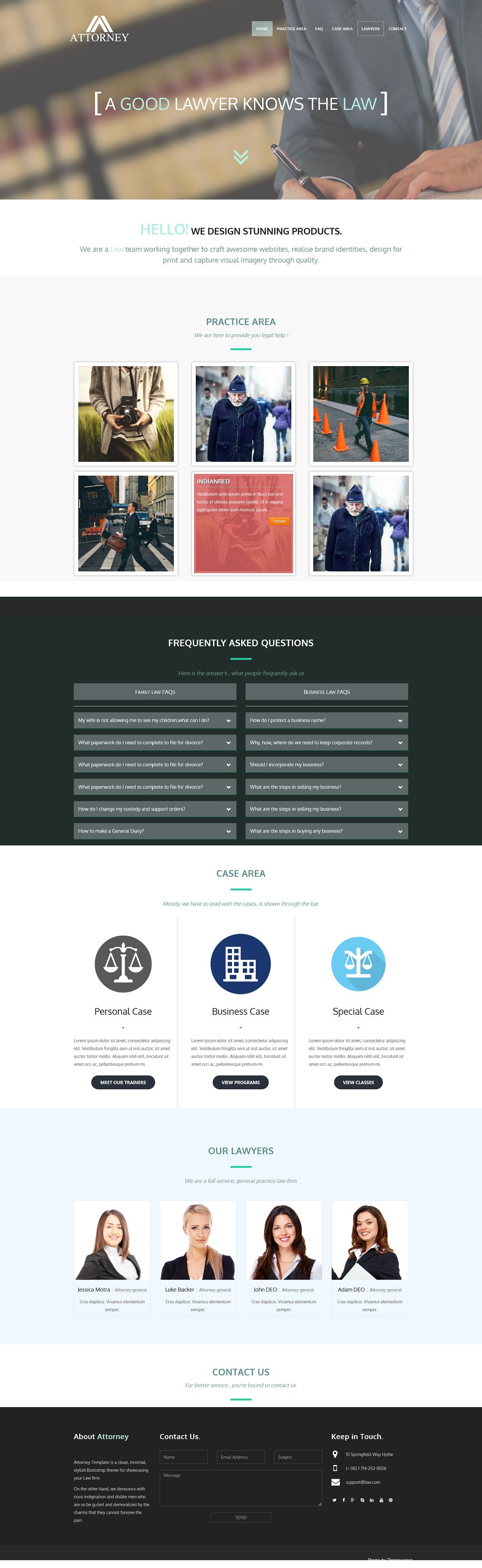 绿色商务律师行业企业网站模板