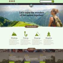攀岩徒步帐篷户外运动企业网站模板