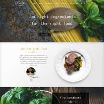 漂亮绿色美味西餐饮行业css3网站模板