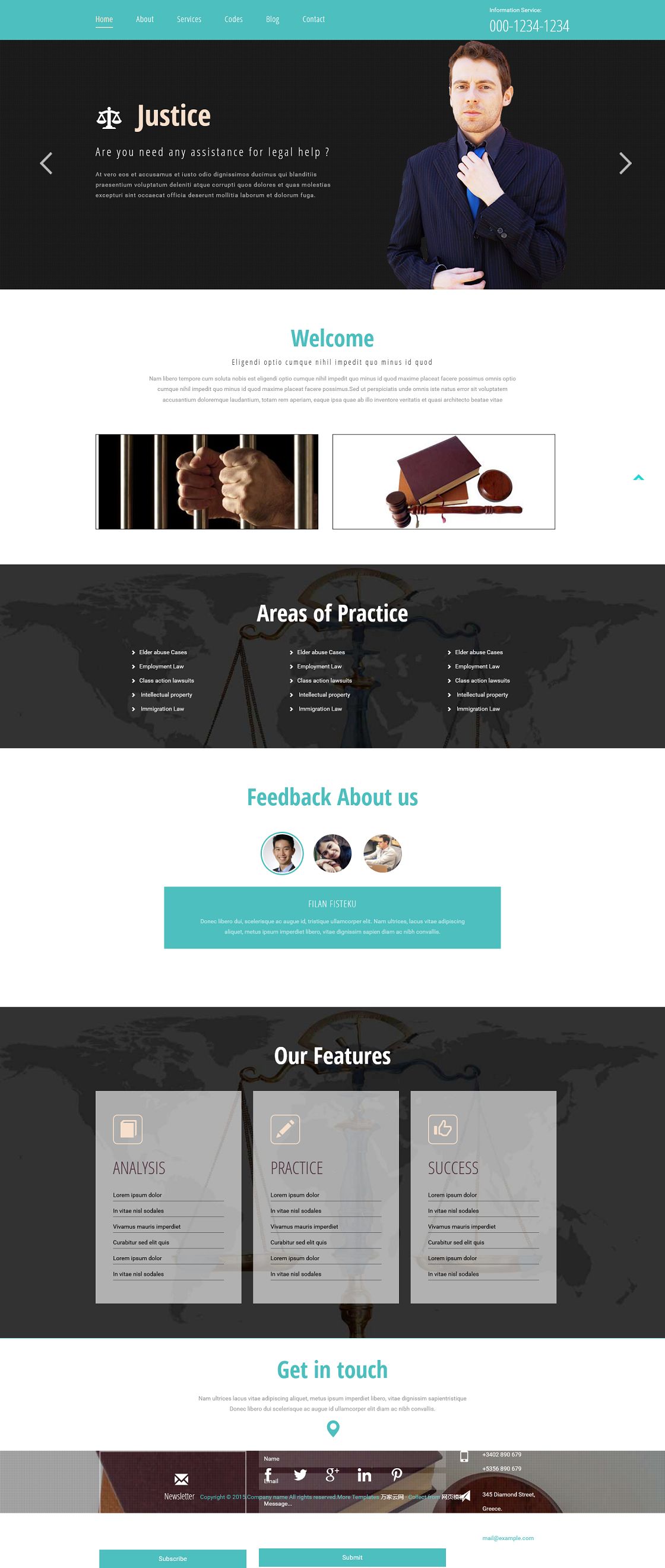 漂亮响应式律师事务所企业网站模板