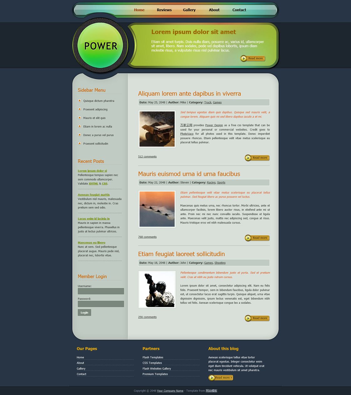 七彩富UI设计的企业网站模板